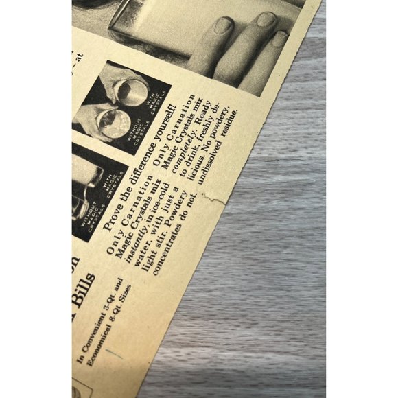 Carnation Instant Nonfat Dry Milk Vintage Print Ad 1956 Magic Crystals - Picture 5 of 6